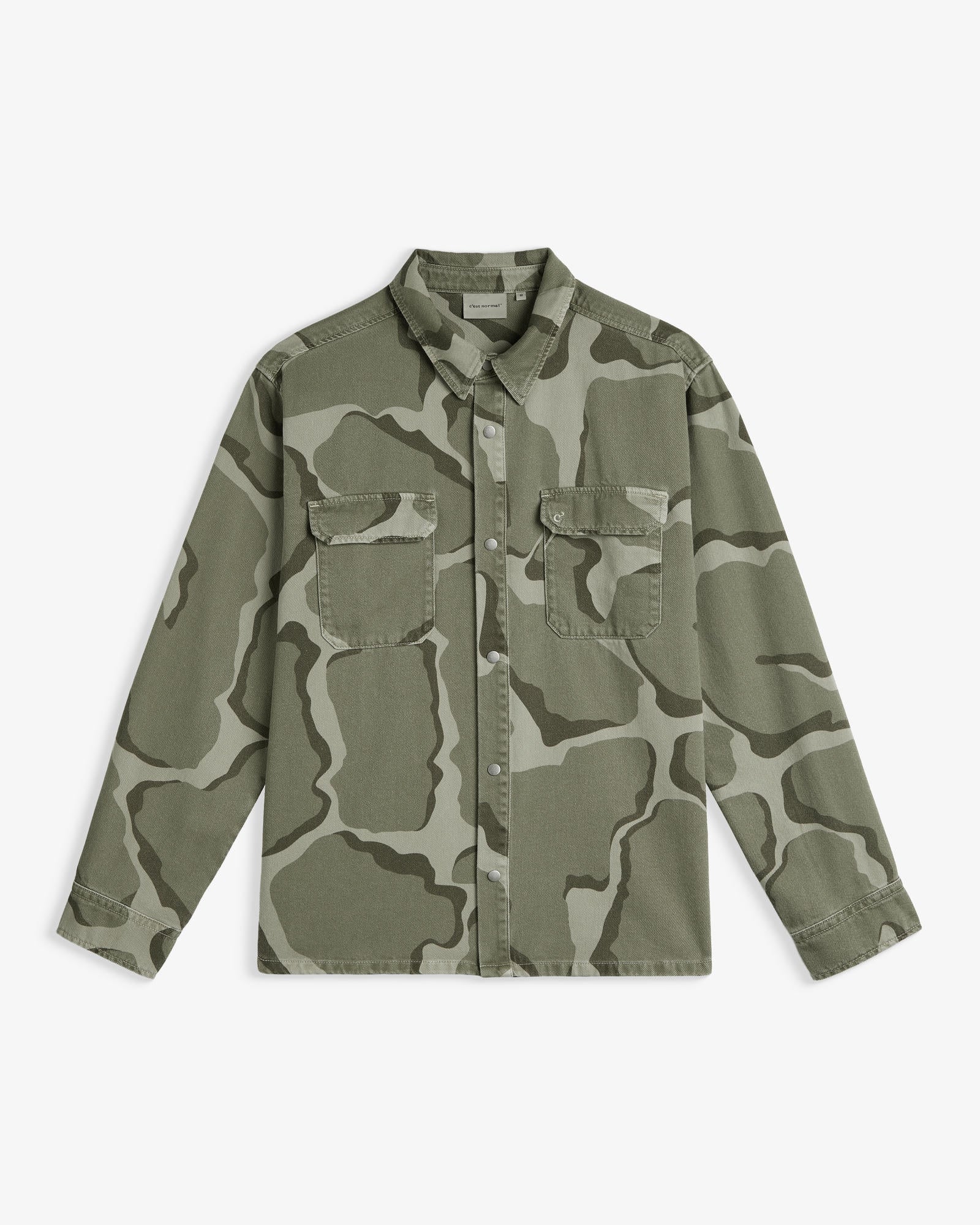 Men's Abstract Camo Button-Down Shirt