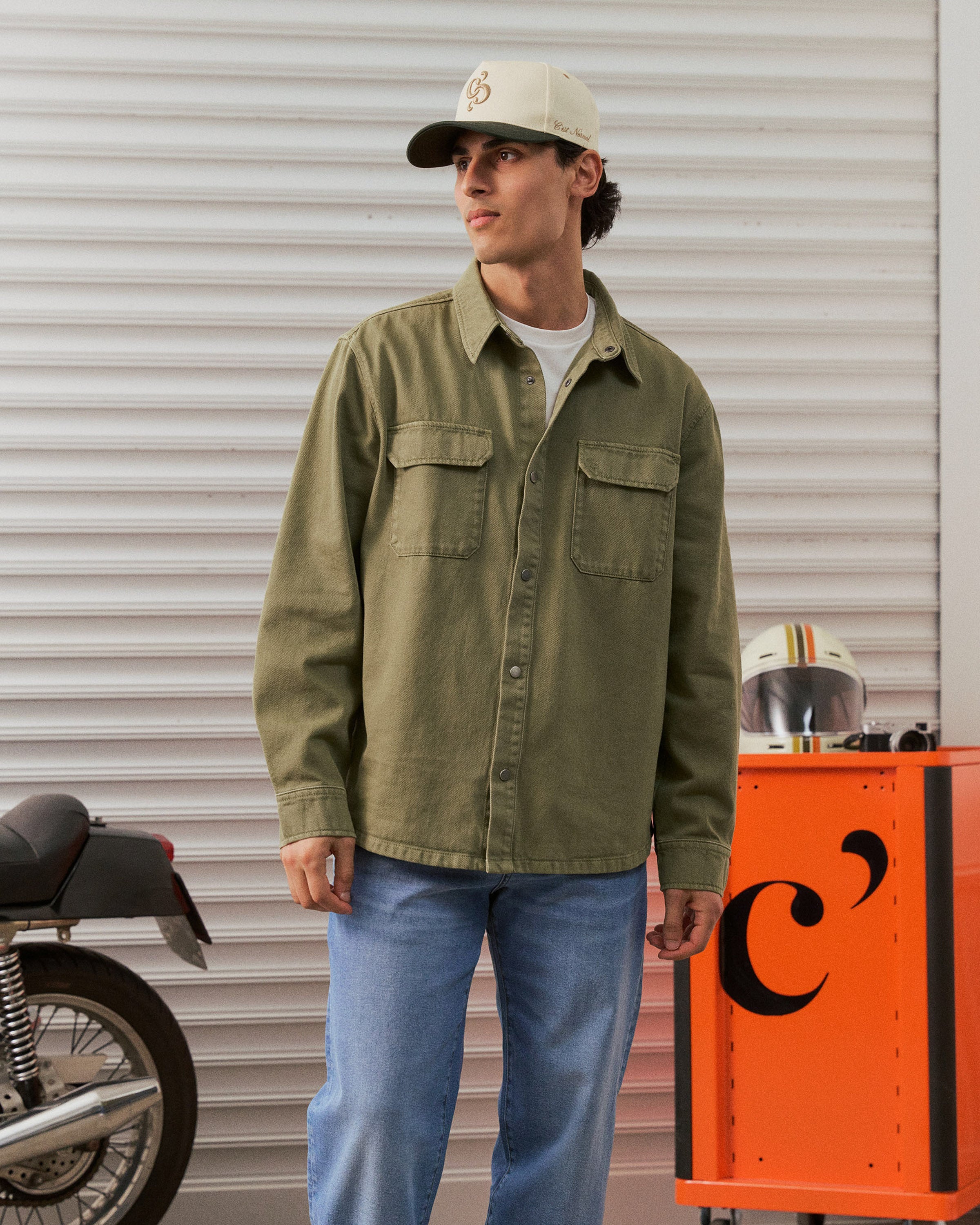 Men's Utility Workwear Button-Down Shirt