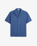 Men's Short-Sleeve Cuban Collar Shirt – Dusty Blue