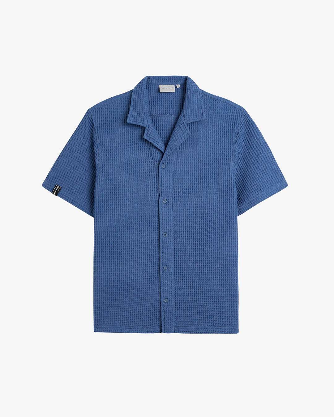 Men's Short-Sleeve Cuban Collar Shirt – Dusty Blue