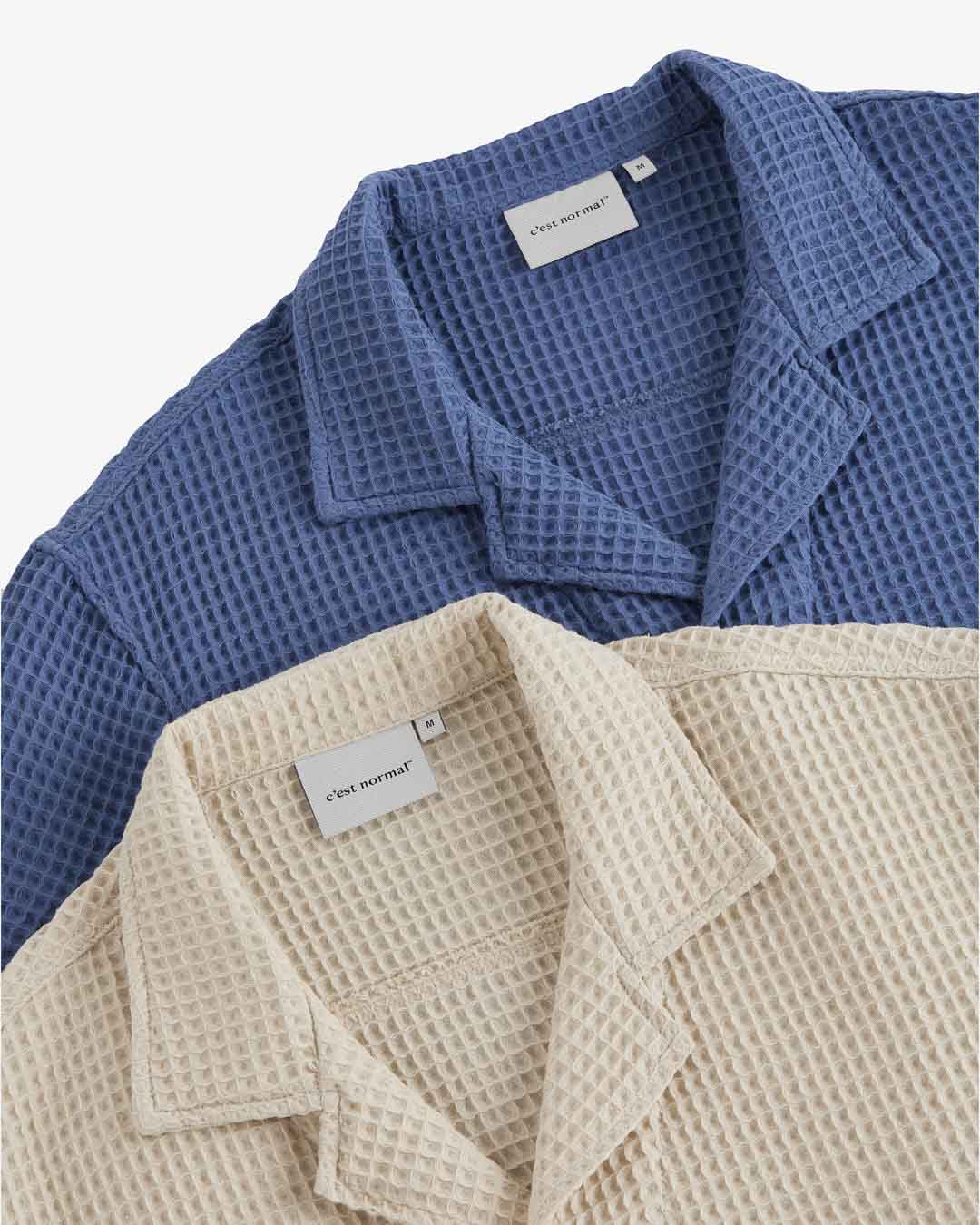 Men's Short-Sleeve Cuban Collar Shirt – Dusty Blue