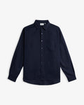 Men's Classic Long-Sleeve Button-Down Shirt – Dark Navy