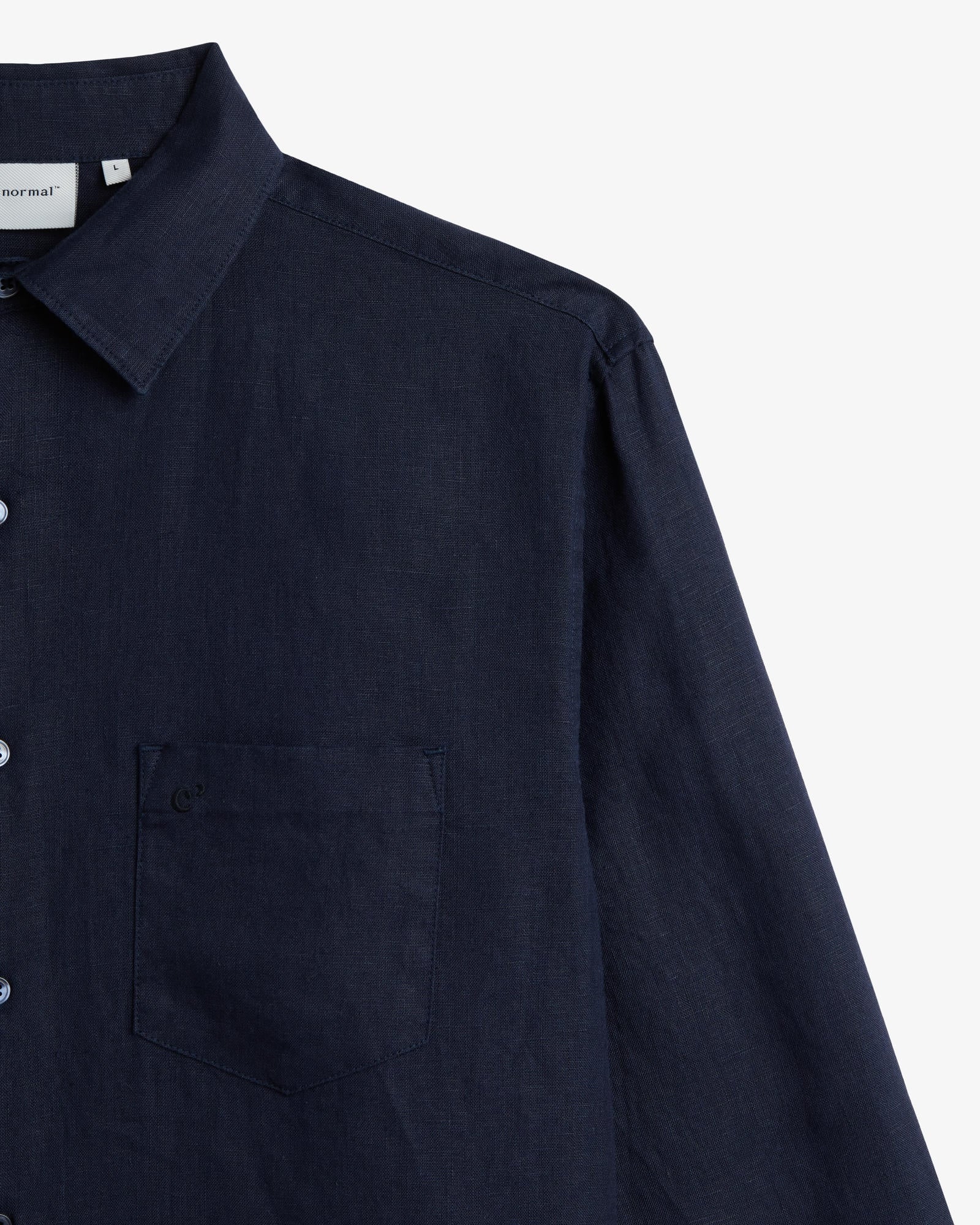 Men's Classic Long-Sleeve Button-Down Shirt – Dark Navy