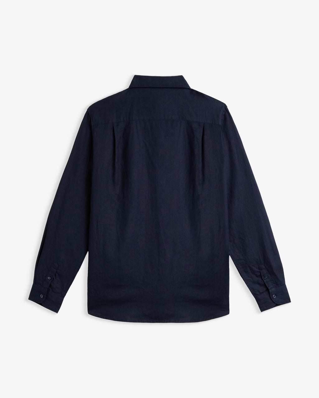 Men's Classic Long-Sleeve Button-Down Shirt – Dark Navy