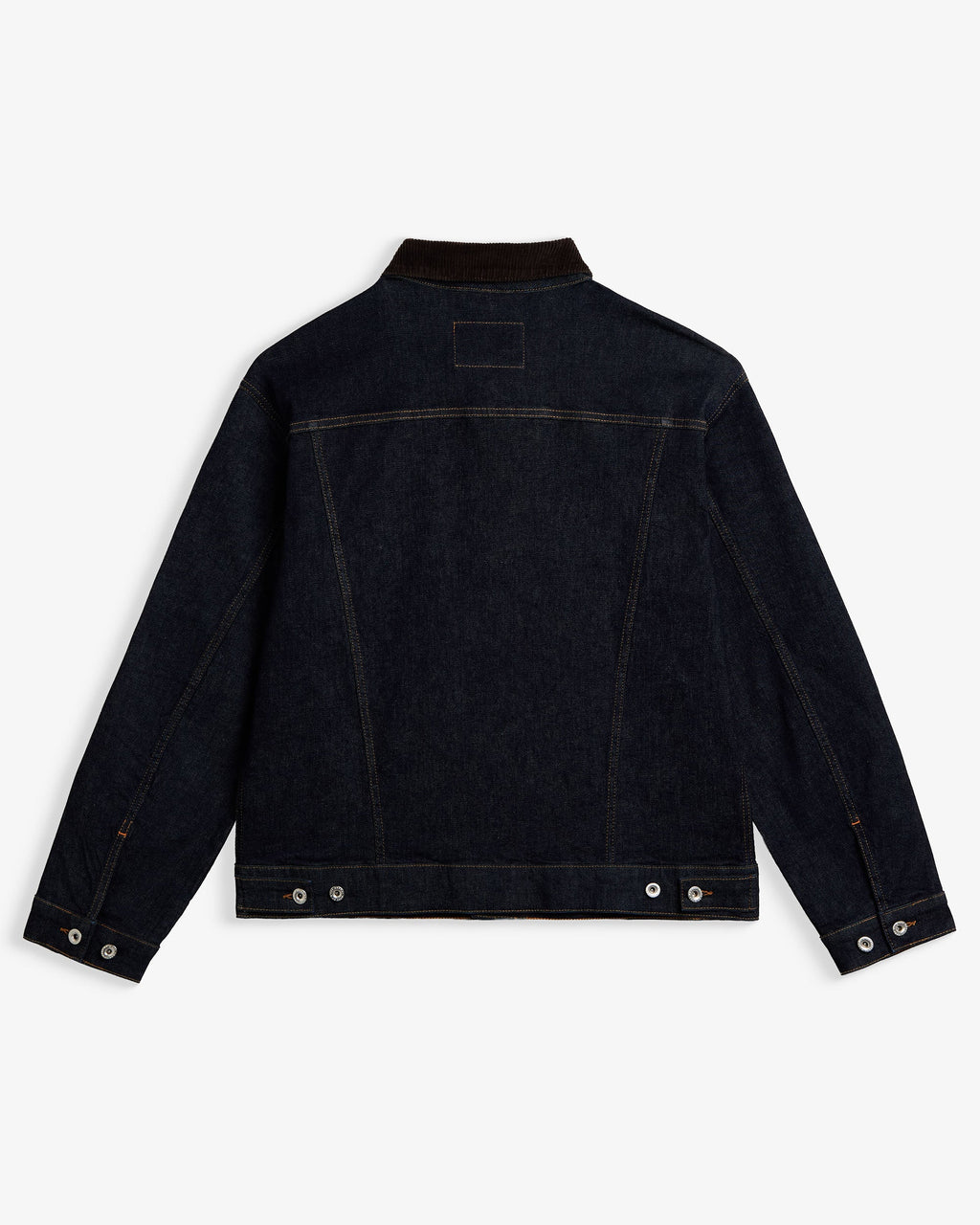 Men's Corduroy-Collar Denim Trucker Jacket