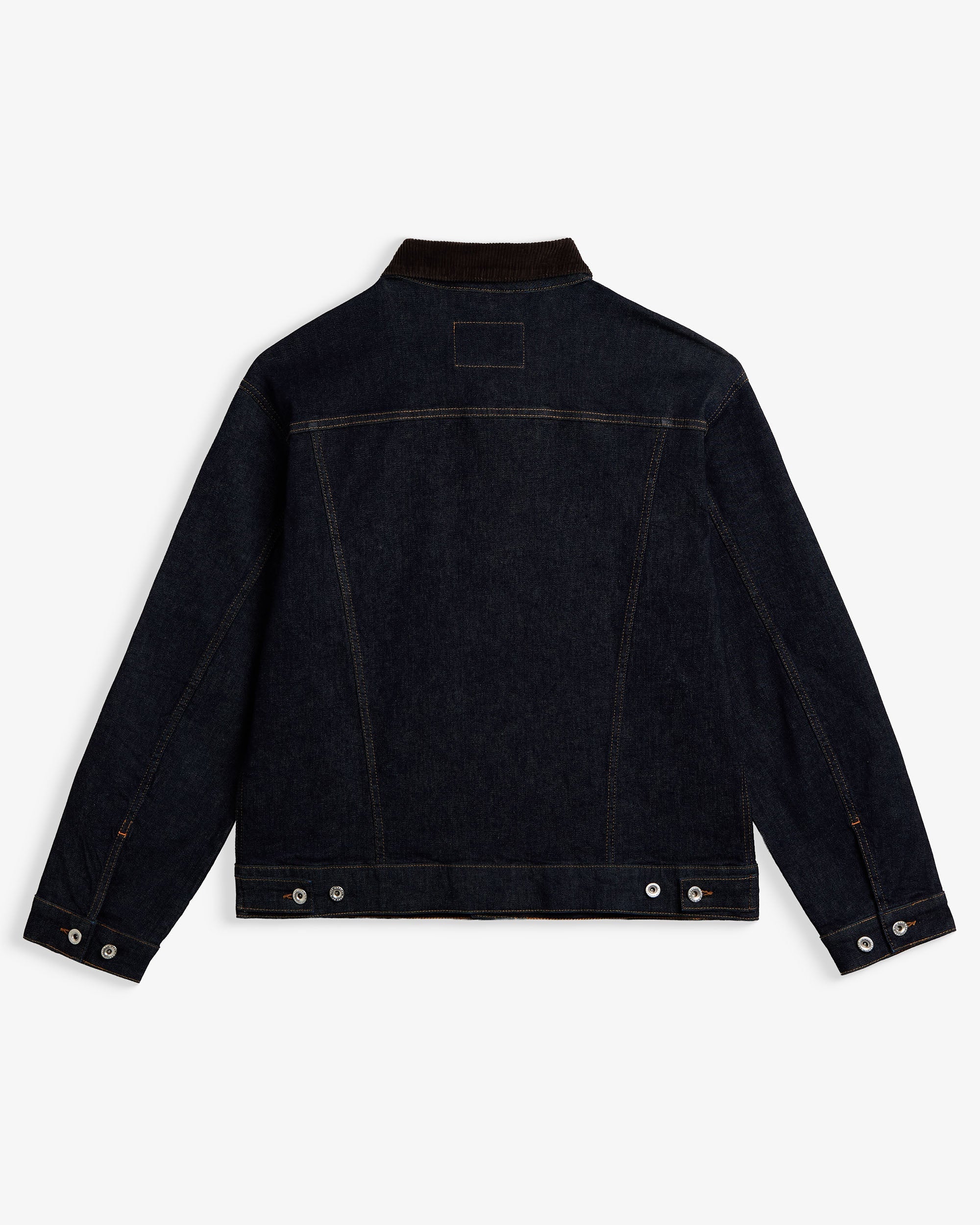 Men's Corduroy-Collar Denim Trucker Jacket