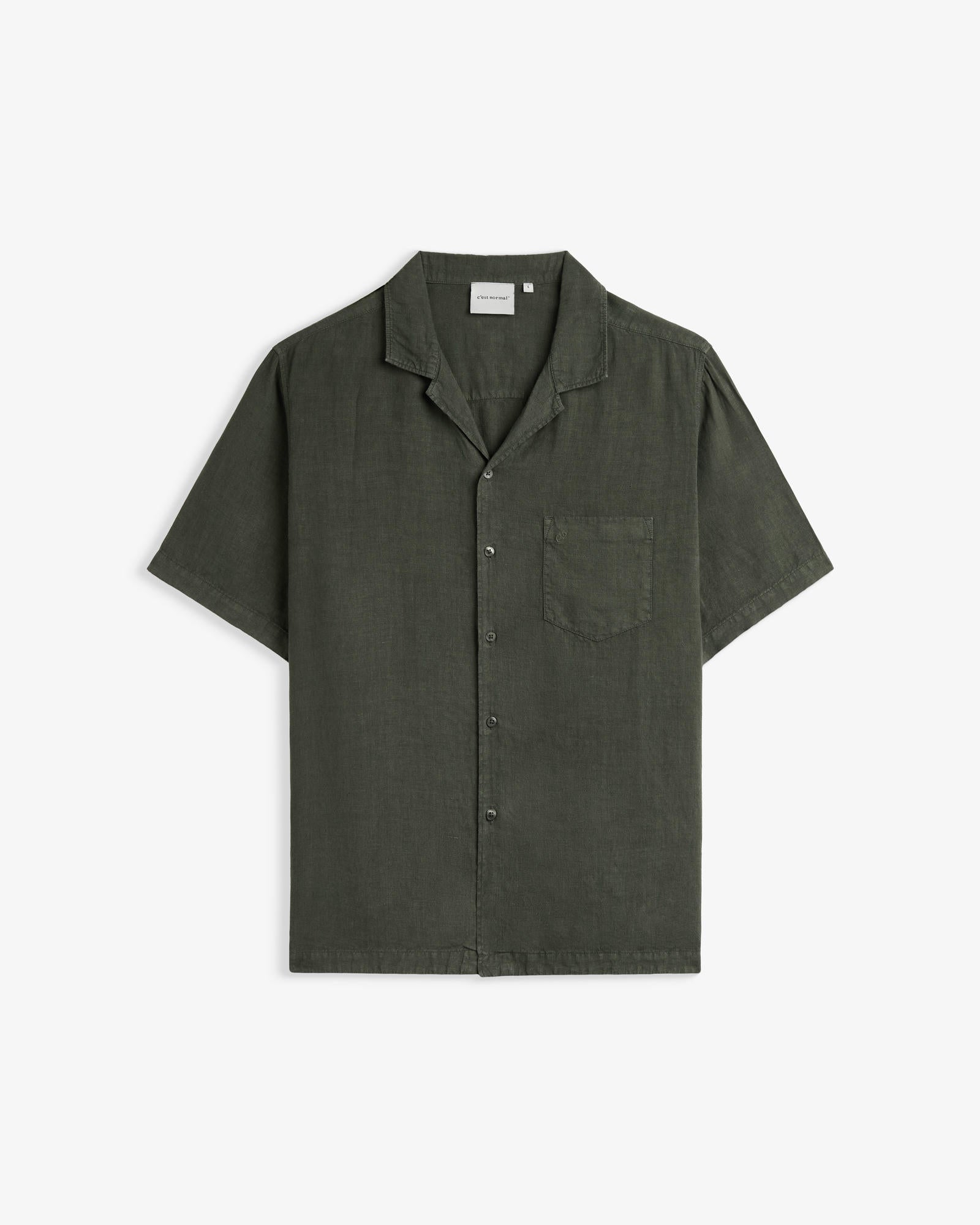 Men's Relaxed Cuban Collar Short-Sleeve Shirt